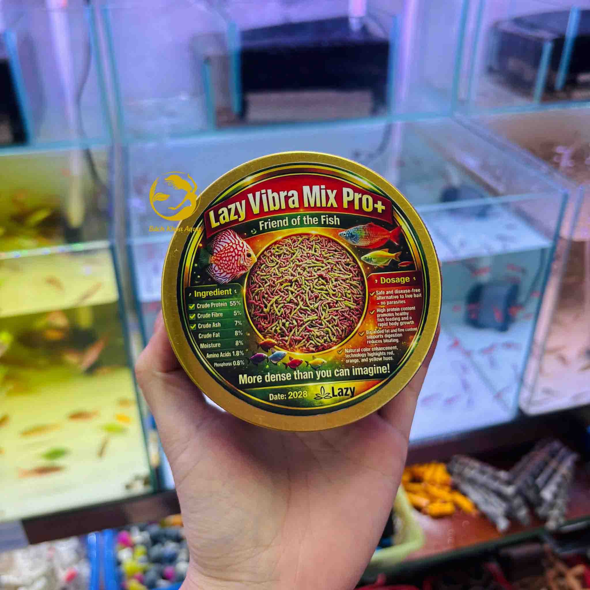 Thức ăn trùng huyết tổng hợp Lazy Vibra Mix Pro+